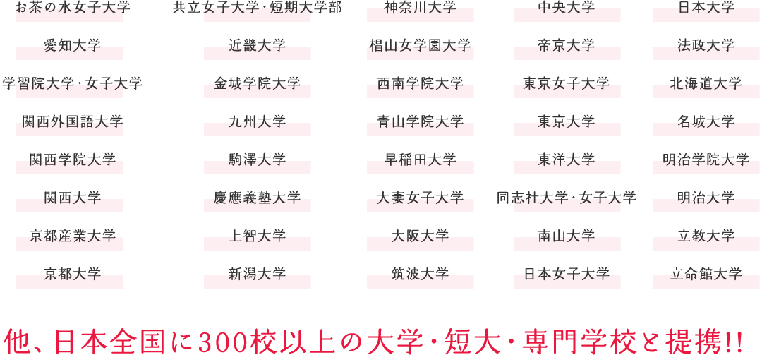 学内予約会を行っている学校