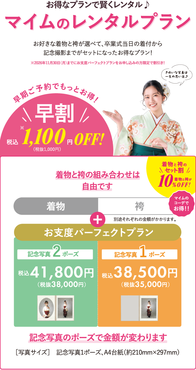 マイムのレンタルプラン