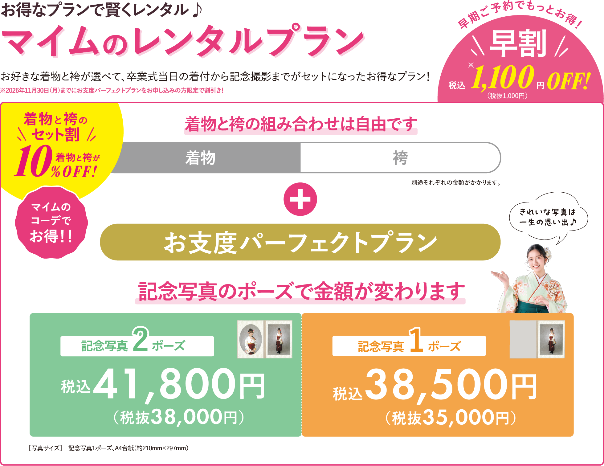 マイムのレンタルプラン