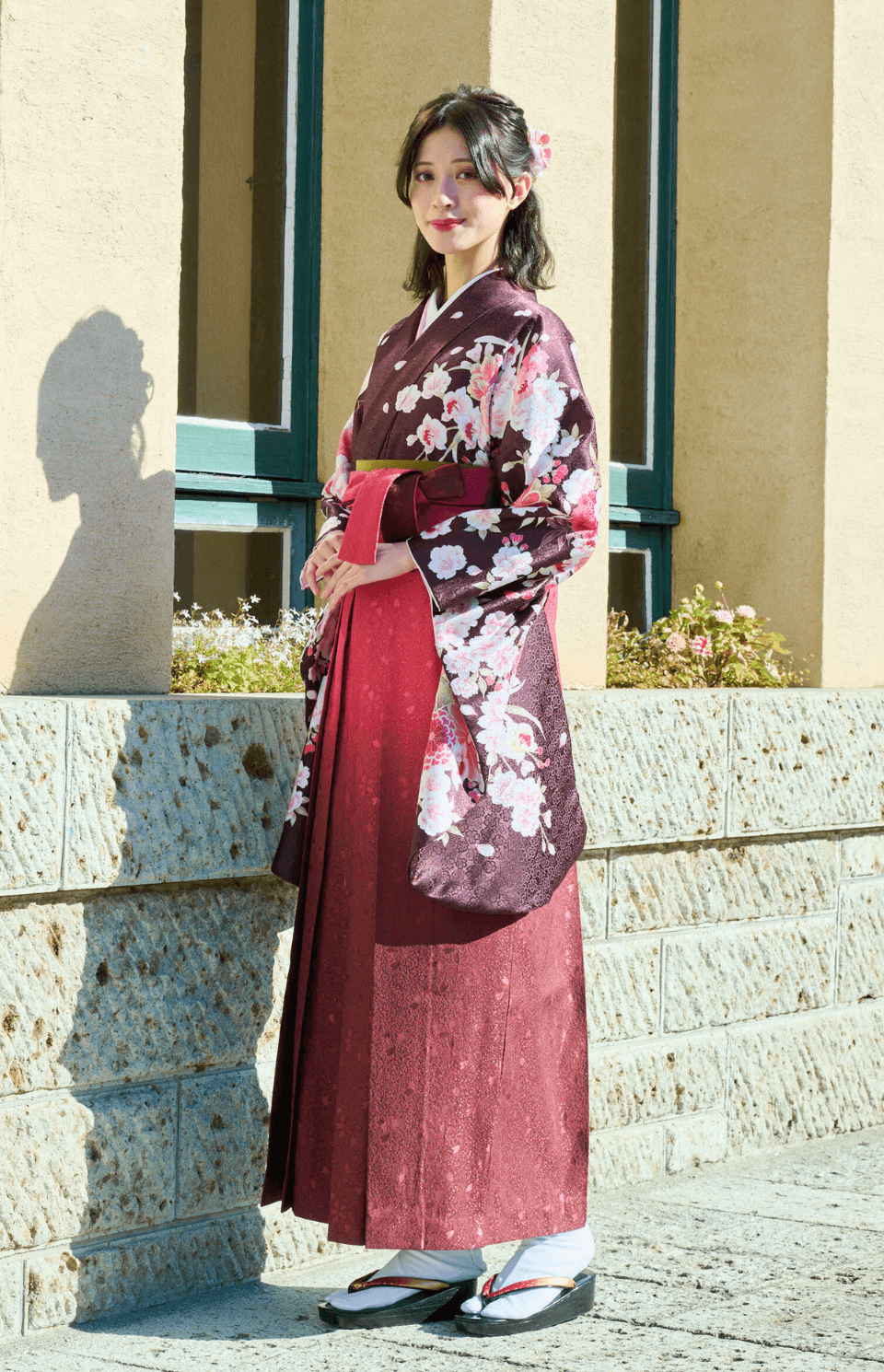 振袖セット 黒地 モノトーン暈しに桜 振袖セット 黒地 モノトーン暈しに桜