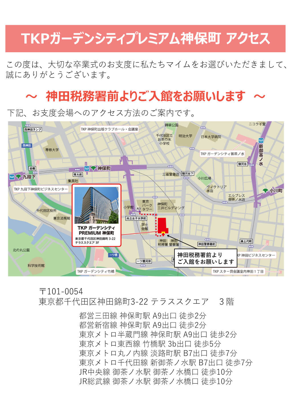 TKPガーデンシティプレミアム神保町アクセス