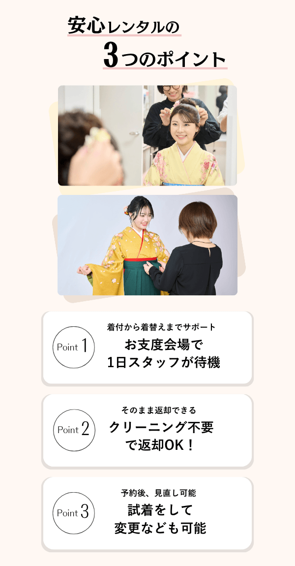 安心レンタルのポイント