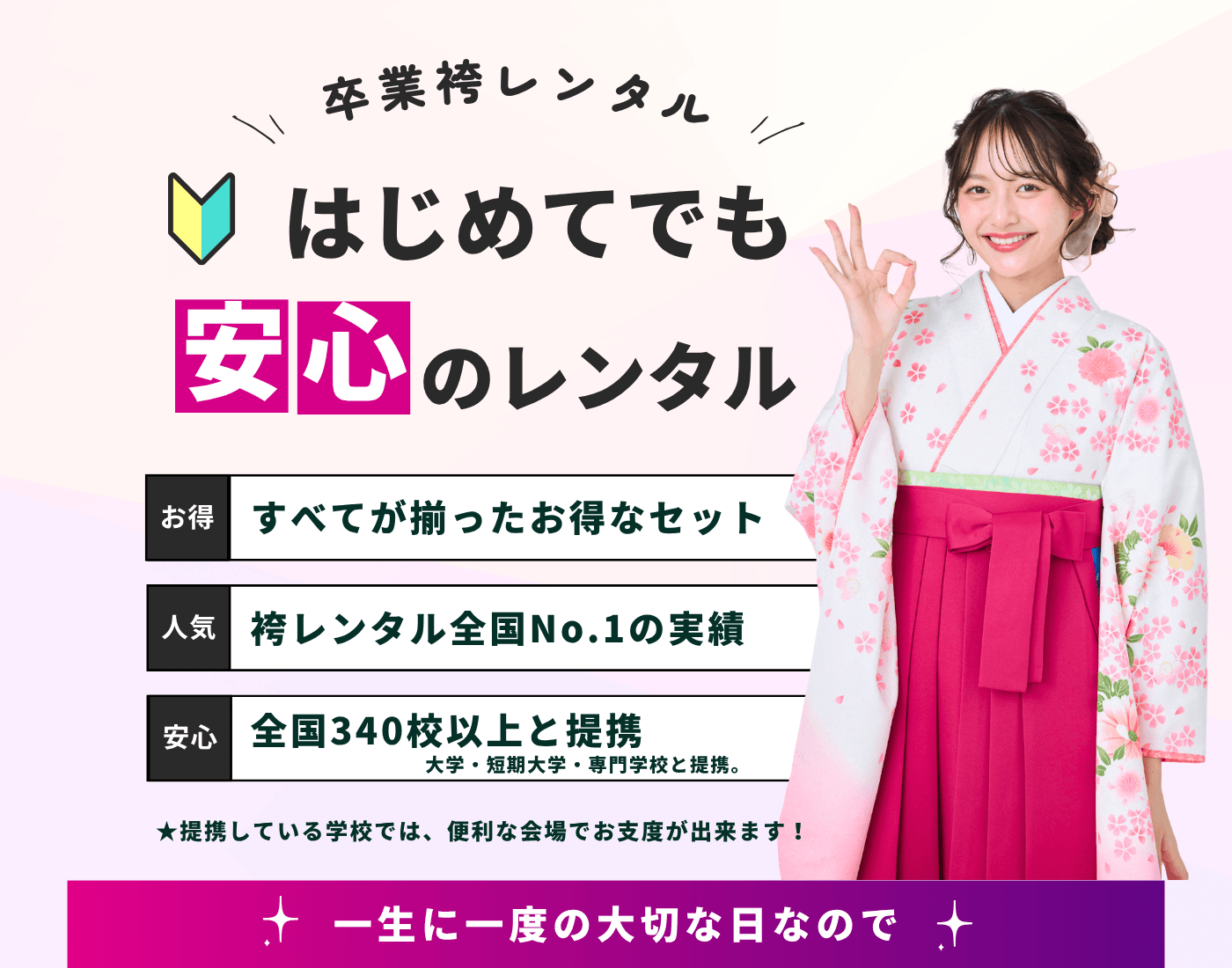 初めての袴レンタル