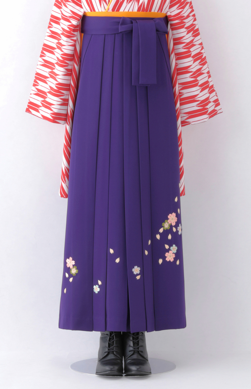 〈袴〉紫 桜ちらし刺繡袴 【U067】