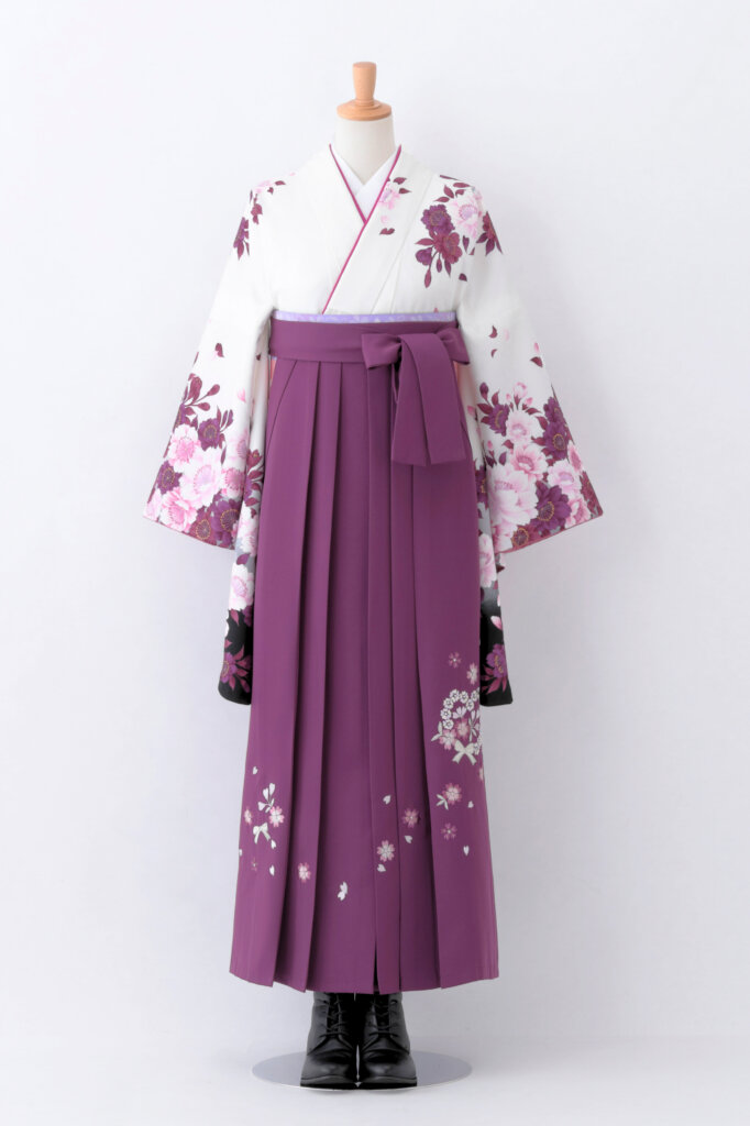 紫の袴_H72（白の着物と紫の袴）