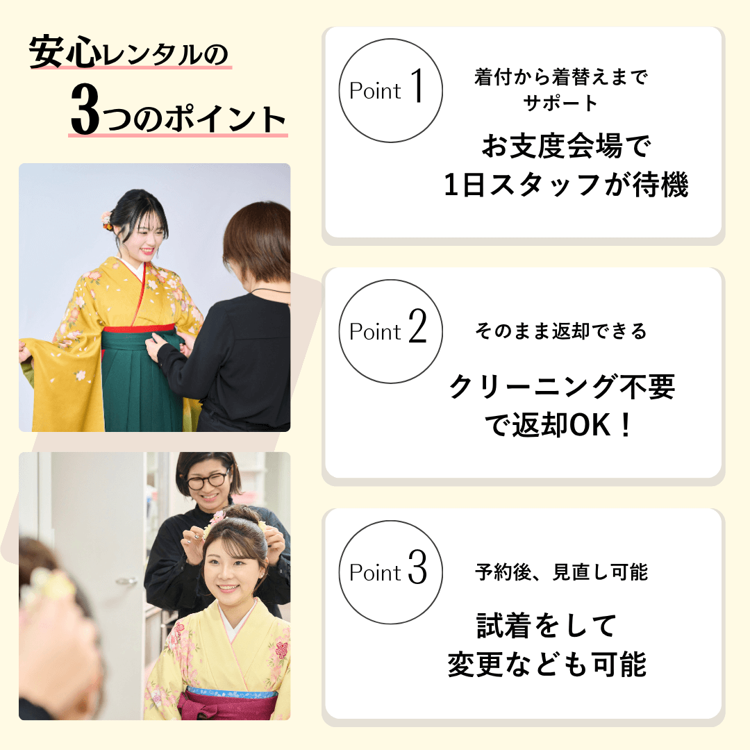 安心レンタル３つのポイント（PC